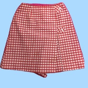 1960s gingham skort
